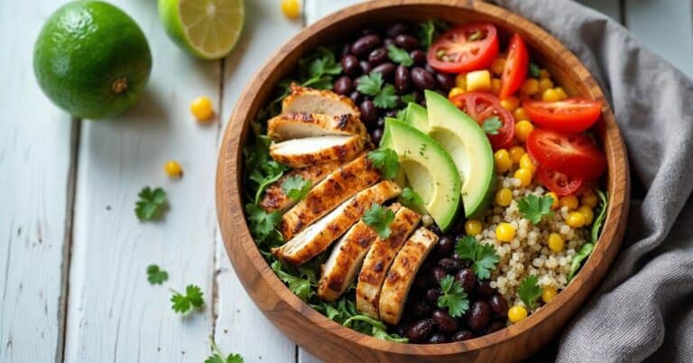 Burrito bowl z kurczakiem i komosą ryżową