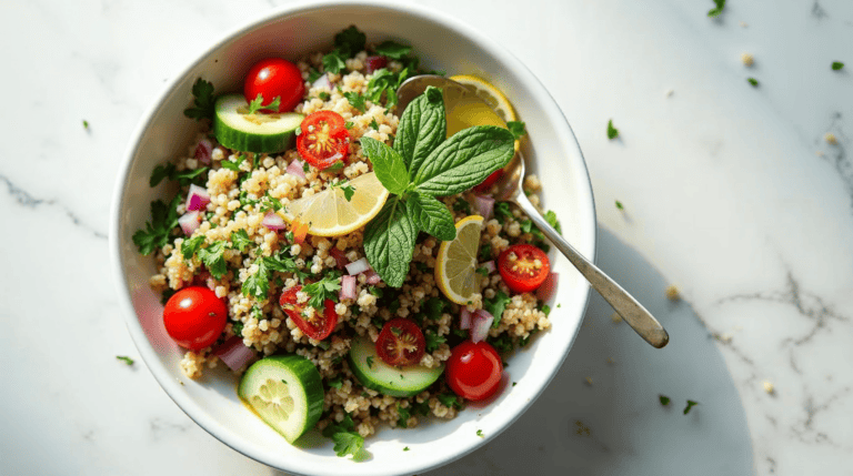 Tabouleh z komosą ryżową i miętą