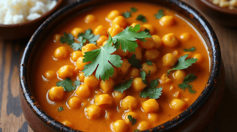 Curry z dyni i ciecierzycy z mlekiem kokosowym