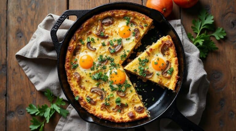 Frittata z kurkami i kurczakiem (sezonowa)