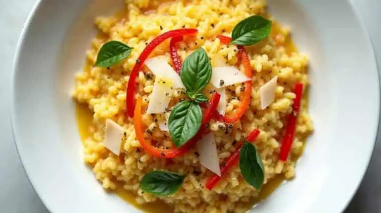 Risotto z papryką, szafranem i parmezanem